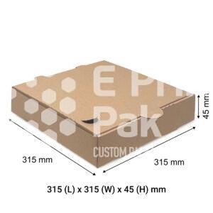 Brown Pizza Box 12" A Single Fold