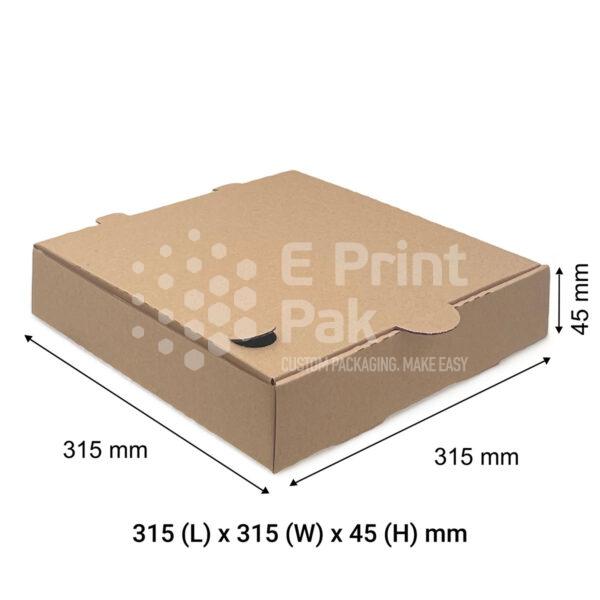 Brown Pizza Box 12″ A Single Fold – Eprintpak