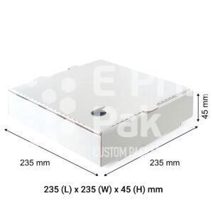 White Pizza Box 9" M Single Fold
