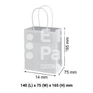 White Kraft Paper Gift Bags - Bambino