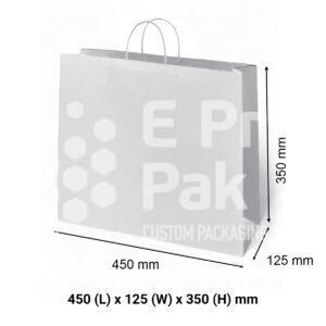 White Kraft Paper Gift Bags - Boutique