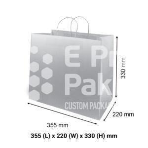 White Kraft Paper Takeaway Bags - Large