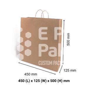 Brown Kraft Paper Gift Bags - Large