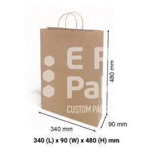 Brown Kraft Paper Gift Bags - Medium