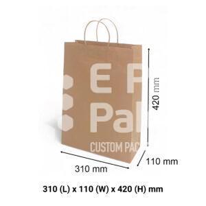 Brown Kraft Paper Gift Bags - Midi