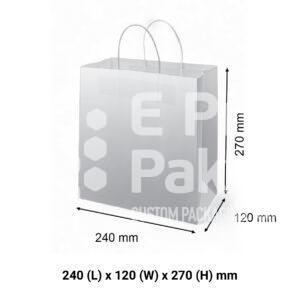 White Kraft Paper Takeaway Bags - Small