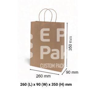 Brown Kraft Paper Gift Bags - Small