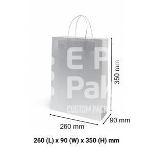 White Kraft Paper Gift Bags - Small