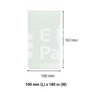 White Kraft Paper Bubble Padded Envelope 100 x 180 mm