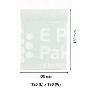 White Kraft Paper Bubble Padded Envelope 120 x 180 mm