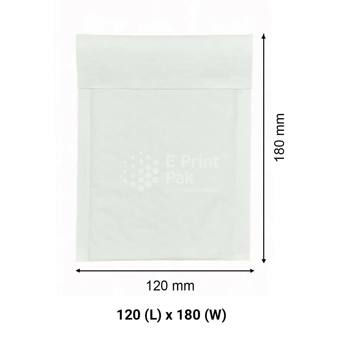 White Kraft Paper Bubble Padded Envelope 120 x 180-01