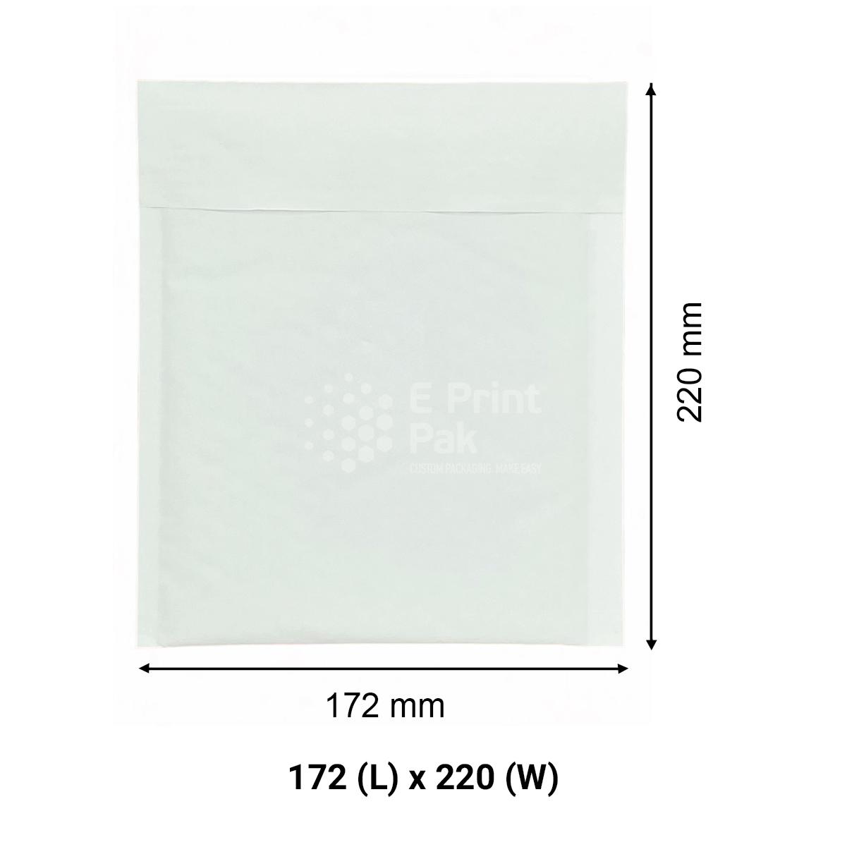 White Kraft Paper Bubble Padded Envelope 172 x 220-01-01-01