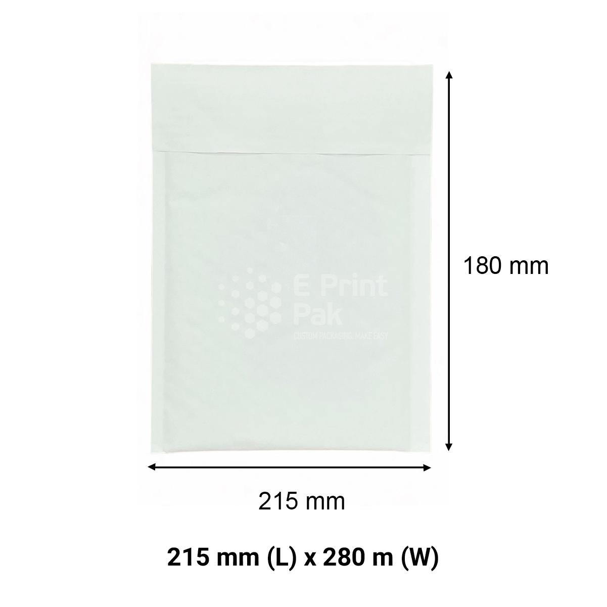 White Kraft Paper Bubble Padded Envelope 215 x 280 mm-01-01-01