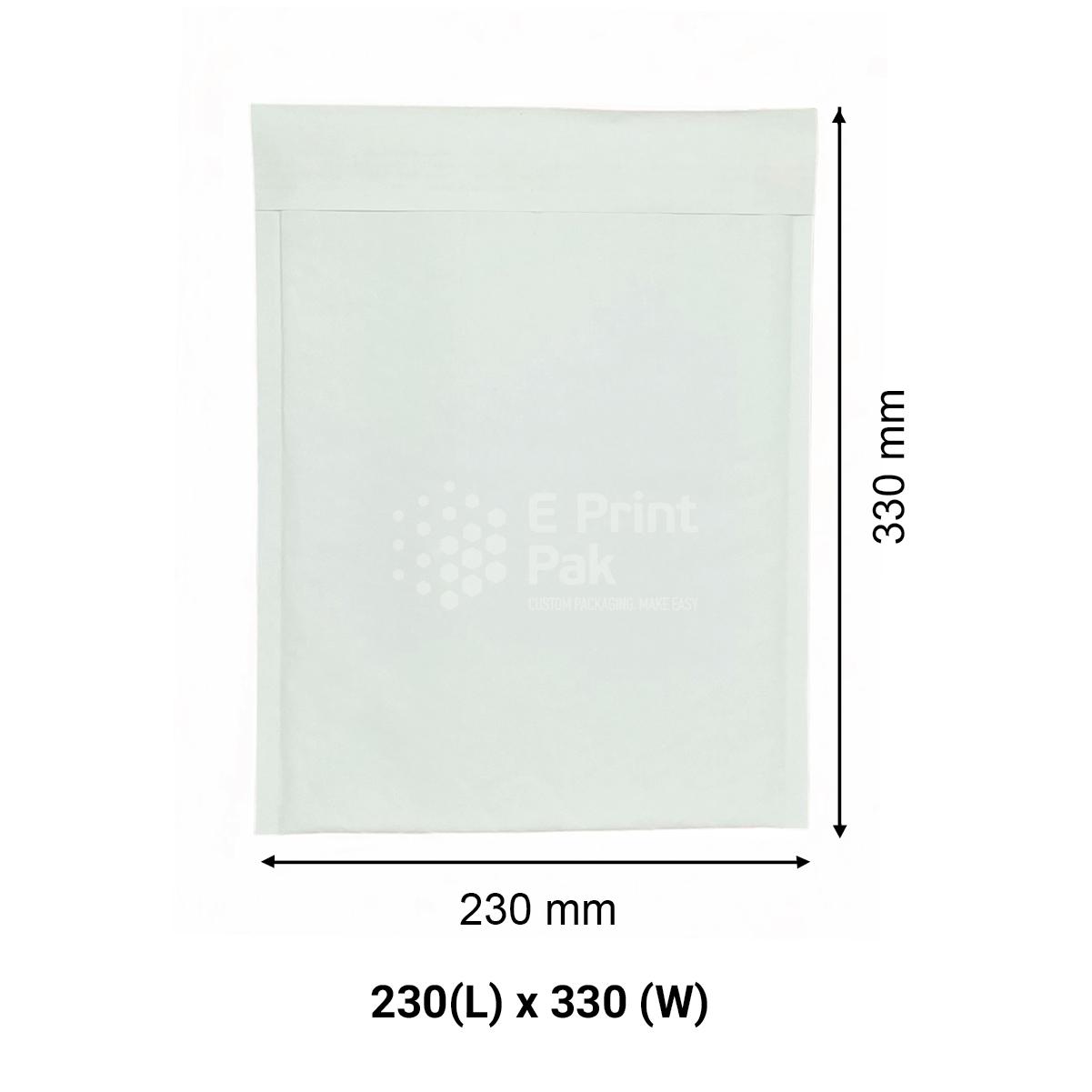 White Kraft Paper Bubble Padded Envelope 230 x 330-01