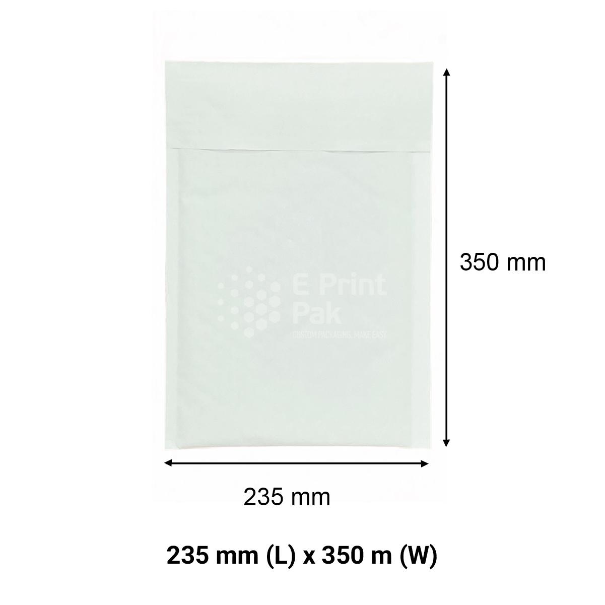 White Kraft Paper Bubble Padded Envelope 235x 250 mm-01-01
