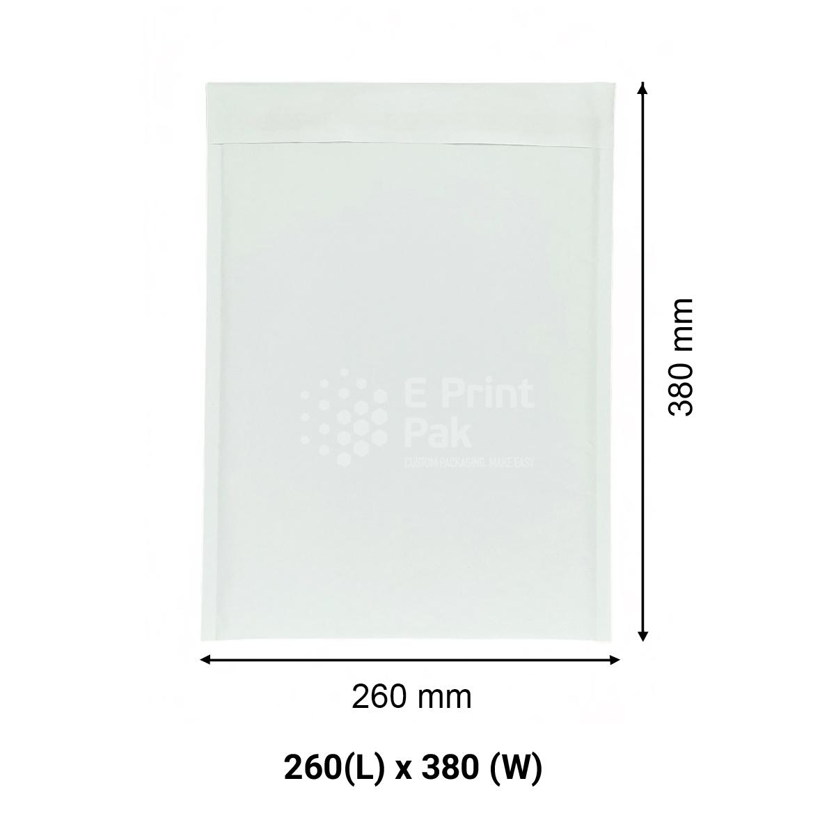 White Kraft Paper Bubble Padded Envelope 260 x 380-01-01