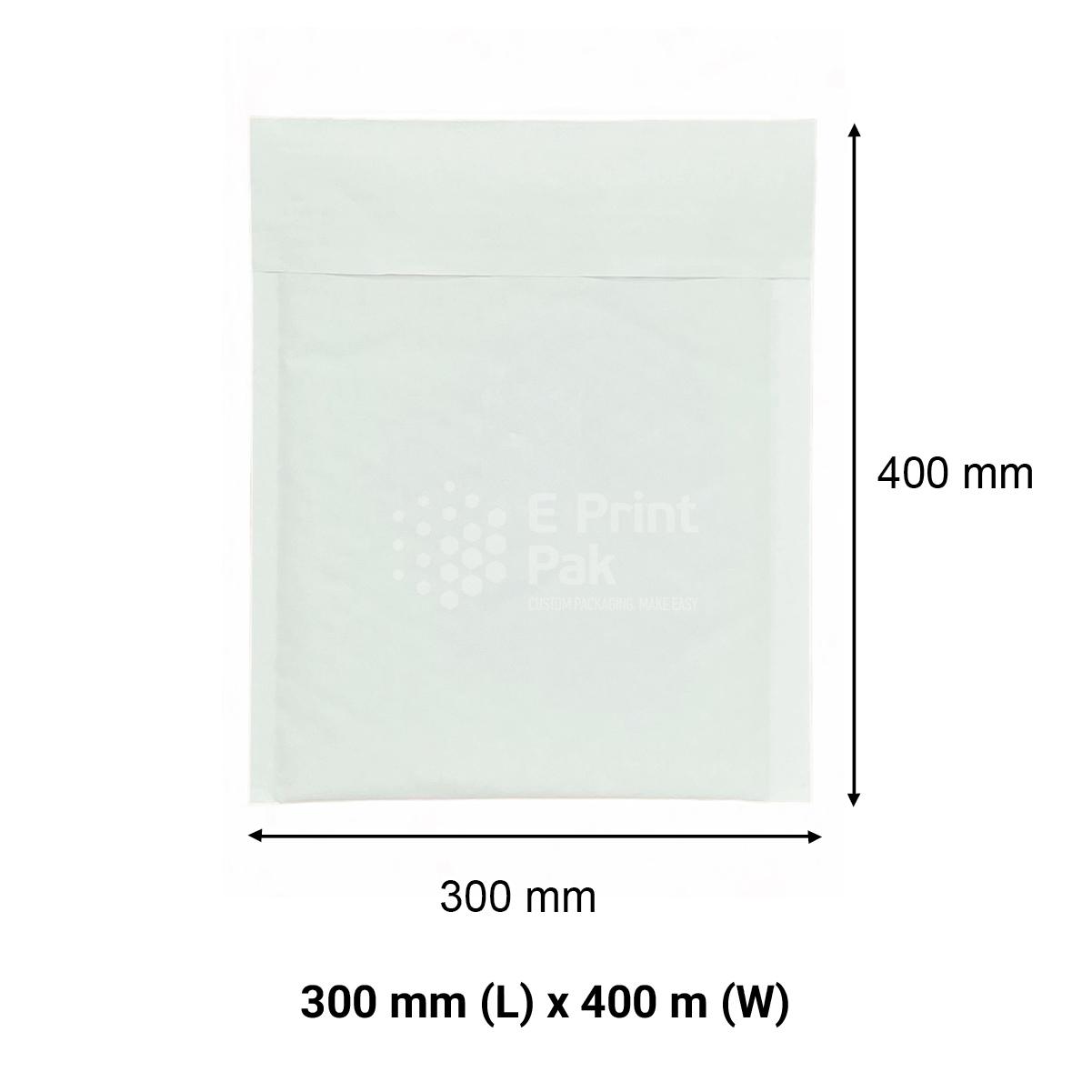 White Kraft Paper Bubble Padded Envelope 300 x 400 mm-01