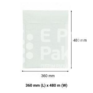 White Kraft Paper Bubble Padded Envelope 360 x 480 mm